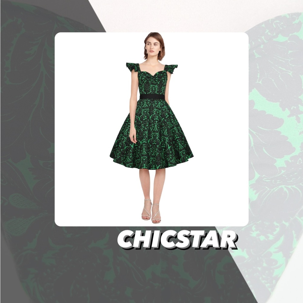 EUC Chicstar Ruffle Sleeve Flare Dress